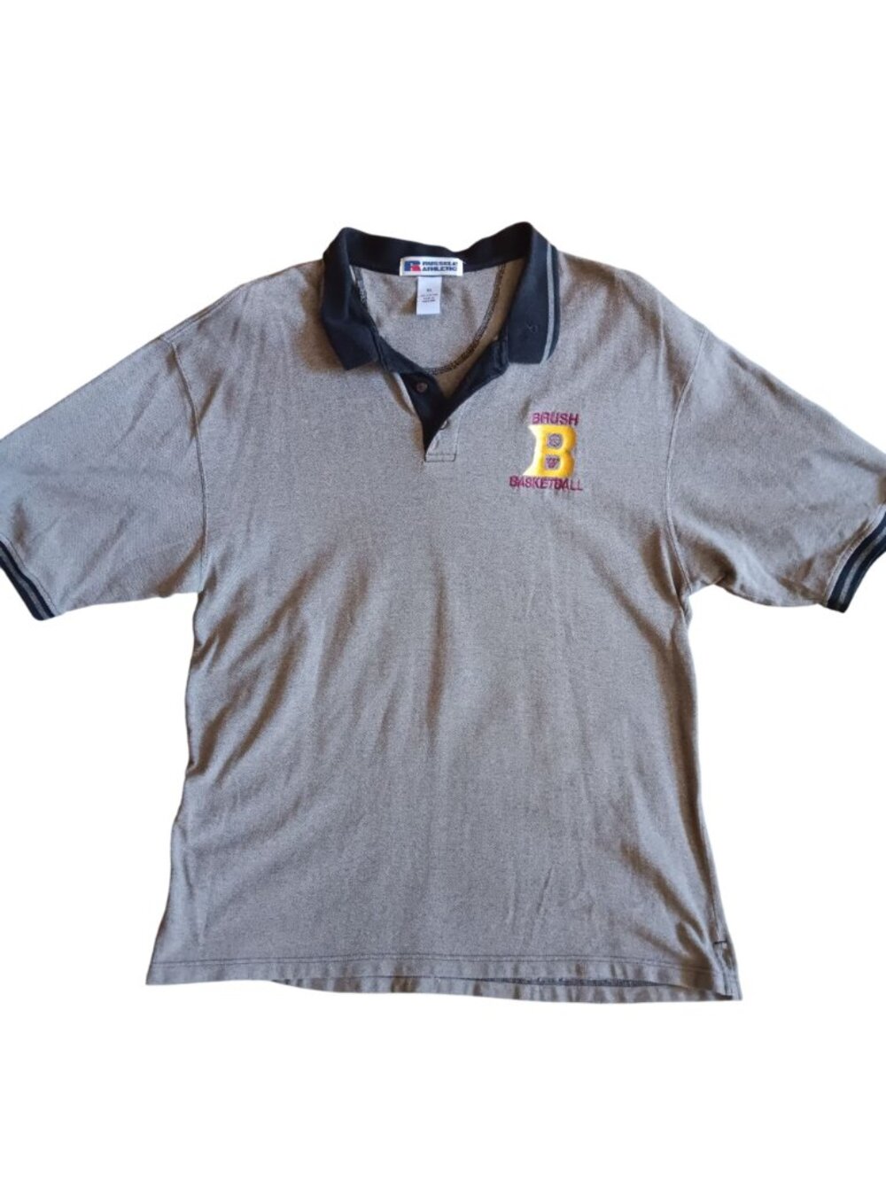 Polo Shirt Russell Athletic XL Brush Colorado Basketball 100% Cotton Embroidered